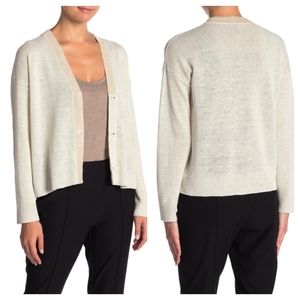 EILEEN FISHER Organic Linen Blend V-Neck Cardigan